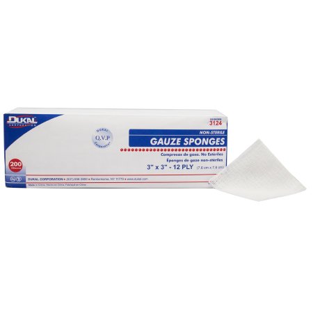 Picture of Gauze Sponge Dukal™ Cotton 12-Ply 3 X 3 Inch Square NonSterile3124