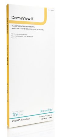 Picture of Transparent Film Dressing DermaView II™ Rectangle 4 X 10 Inch Frame Style Delivery With Label Sterile16410