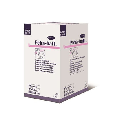 Picture of Absorbent Cohesive Bandage Peha-haft® 4 Inch X 4-1/2 Yard Standard Compression Self-adherent Closure White NonSterile932444