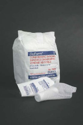 Picture of Conforming Bandage Duform Polyester / Rayon 1-Ply 3 Inch X 4-1/10 Yard Roll Shape Sterile75203