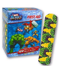 Picture of Adhesive Strip 3/4 X 3 Inch Plastic Rectangle Kid Design (The Hulk) SterileAB127