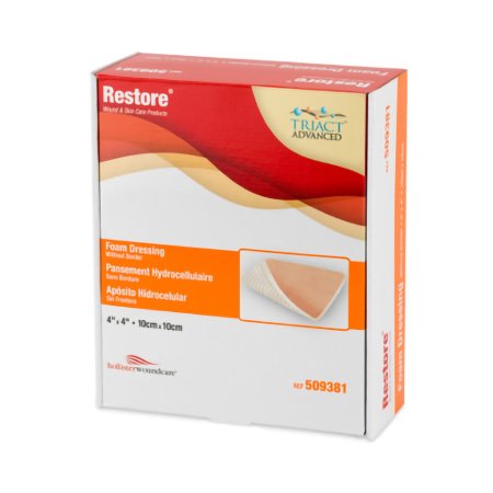Picture of Foam Dressing Restore™ 4 X 4 Inch Square Non-Adhesive without Border Sterile509381