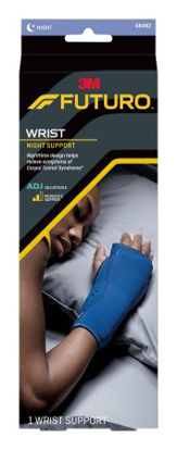 Picture of Night Wrist Brace Futuro™ Fabric / Metal Left or Right Hand Navy Blue One Size Fits Most48462ENR