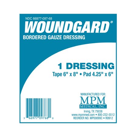 Picture of Adhesive Dressing WoundGard® 6 X 8 Inch Gauze Rectangle White SterileMP00099C