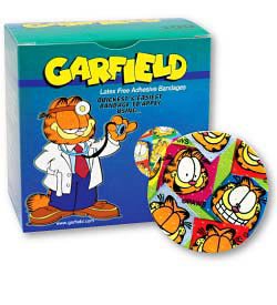 Picture of Adhesive Spot Bandage 7/8 Inch Plastic Round Kid Design (Garfield) SterileAB72
