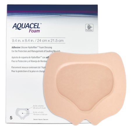 Picture of Silicone Foam Dressing Aquacel® 8 X 9 Inch Sacral Silicone Adhesive with Border Sterile420828