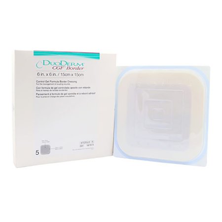 Picture of Hydrocolloid Dressing DuoDERM® CGF® Border 6 X 6 Inch Square Sterile187972