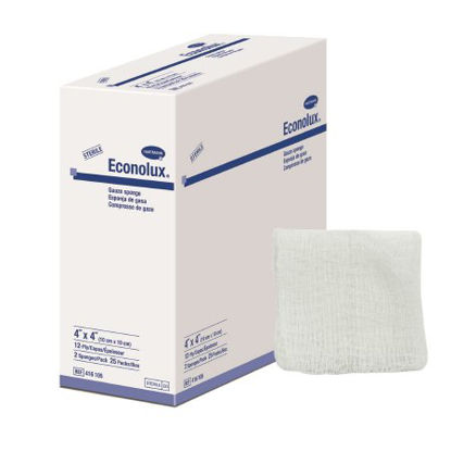 Picture of Gauze Sponge Econolux® Cotton 12-Ply 4 X 4 Inch Square Sterile416105