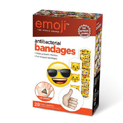 Picture of Adhesive Strip Assorted Sizes Plastic Assorted Shapes Kid Design (Emojis) Sterile182587