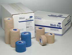 Picture of Cohesive Bandage Medi-Rip® 2 Inch X 5 Yard Team Pack Standard Compression Self-adherent Closure Tan NonSterile25820000