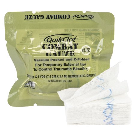 Picture of Hemostatic Dressing Quick-Clot® Combat Gauze 3 Inch X 4 Yard 1 per Pack Pouch Sterile30-0039