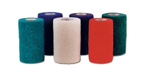 Picture of Cohesive Bandage CoFlex® NL 1-1/2 Inch X 5 Yard 12 lbs. Tensile Strength Self-adherent Closure Teal / Blue / White / Purple / Green NonSterile5150RB-048