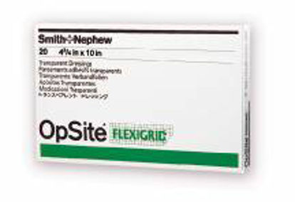 Picture of Transparent Film Dressing OpSite Flexigrid Rectangle 4-3/4 X 10 Inch 2 Tab Delivery Without Label Sterile66024632