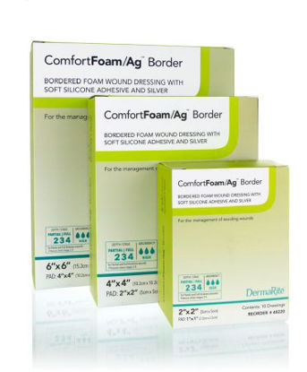 Picture of Silver Foam Dressing ComfortFoam/Ag™ Border 2 X 2 Inch Square Sterile48220