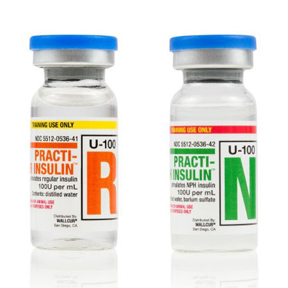 Picture of Clinical Training Medication Practi-Insulin Training Pack™ 10 mL Vial Distilled Water Liquid405TP
