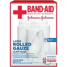 Picture of Conforming Bandage Band-Aid® Polyester / Rayon 4 Inch X 3-3/5 Yard Roll Shape Sterile00381371187669