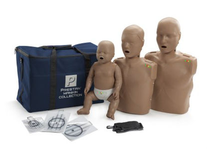 Picture of CPR Manikin Collection Pack With CPR Monitor Prestan® Dark Skin Tone Gender Neutral Adult / Child / InfantPP-FM-300M-DS