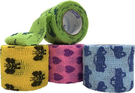 Picture of Cohesive Bandage CoFlex® NL 3 Inch X 5 Yard 12 lbs. Tensile Strength Self-adherent Closure Kid Design (Assorted Print) NonSterile5300KP