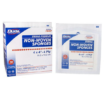 Picture of Nonwoven Sponge Dukal™ Polyester / Rayon 4-Ply 4 X 4 Inch Square Sterile7444P
