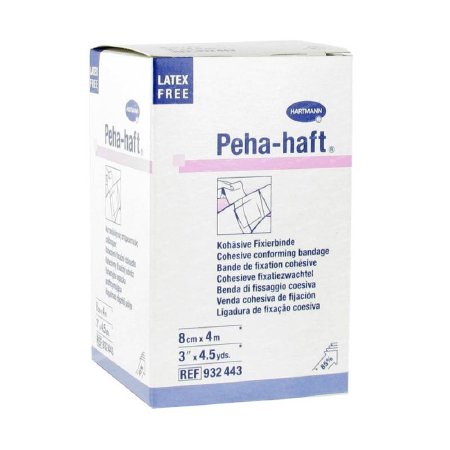 Picture of Absorbent Cohesive Bandage Peha-haft® 3 Inch X 4-1/2 Yard Standard Compression Self-adherent Closure White NonSterile932443