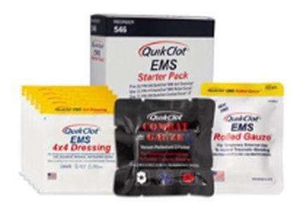 Picture of Hemostatic Dressing Kit QuikClot® EMS Starter Pack 4 X 4 Inch Sterile546