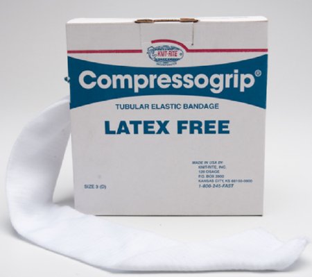 Picture of Elastic Tubular Support Bandage Compressogrip® 3 Inch X 11 Yard 20 to 25 mmHg Pull On White Size D NonSterile4046