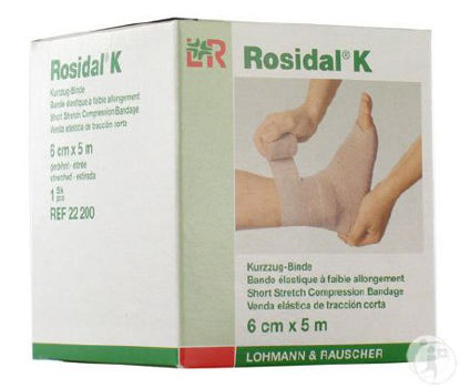 Picture of Compression Bandage Rosidal® K 2-2/5 Inch X 5-1/2 Yard High Compression Clip Detached Closure Tan NonSterile22200