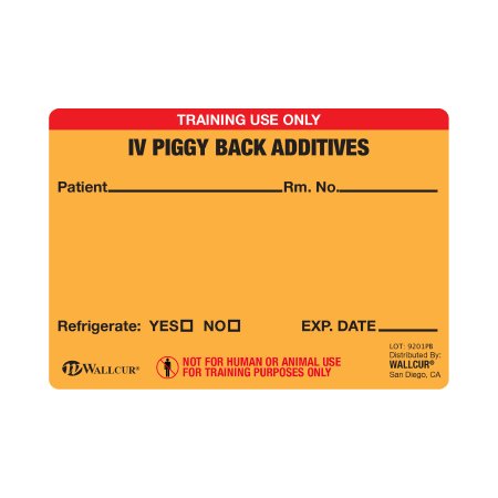 Picture of Training Medication Labels Practi-IV Piggy Back Labels™9201PB