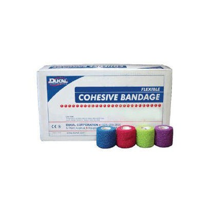 Picture of Cohesive Bandage Dukal™ 2 Inch X 5 Yard Standard Compression Self-adherent Closure Dark Blue NonSterile8025DB