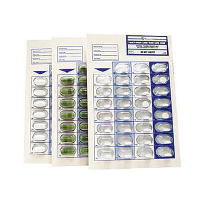 Picture of Clinical Training Medication Practi-Meds Long-Term Care Card™ 31 per Card Medication Punch Card Capsule660MC