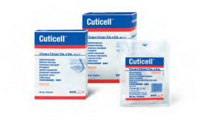 Picture of Impregnated Dressing Cuticell® 3 X 3 Inch Acetate / Knit / Mesh Ointment Sterile7253901