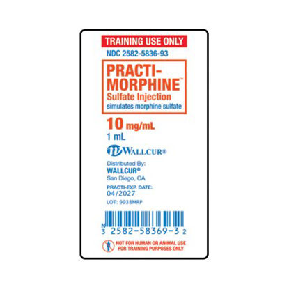 Picture of Training Medication Peel-N-Stick Labels Practi-Morphine™9938MRP