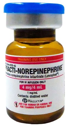 Picture of Clinical Training Medication Practi-Norepinephrine™ 4 mL Tint Vial Distilled Water Liquid475NE