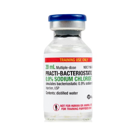 Picture of Clinical Training Medication Practi-Bacteriostatic Sodium Chloride 0.9%™ 20 mL Vial Distilled Water Liquid460SC