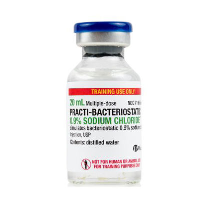 Picture of Clinical Training Medication Practi-Bacteriostatic Sodium Chloride 0.9%™ 20 mL Vial Distilled Water Liquid460SC