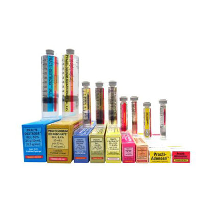 Picture of Clinical Training Medication Practi-Crash Code 9-Pack™ Assorted Sizes Needle Free Syringe Distilled Water Liquid1510CP