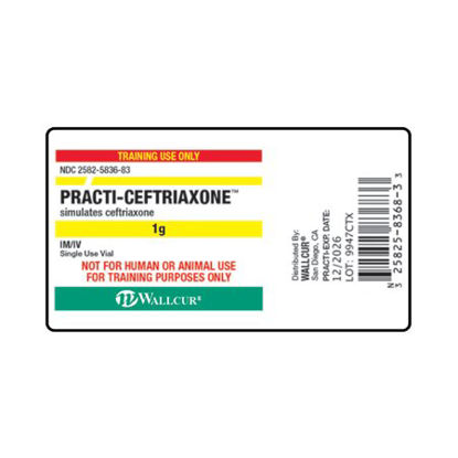 Picture of Training Medication Peel-N-Stick Labels Practi-Ceftriaxone™9947CTX