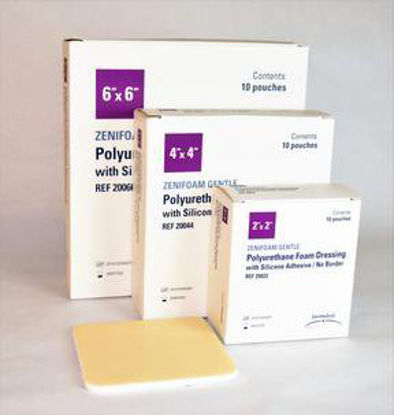 Picture of Foam Dressing Zenifoam Gentle 6 X 6 Inch Square Silicone Adhesive Without Border Sterile20066