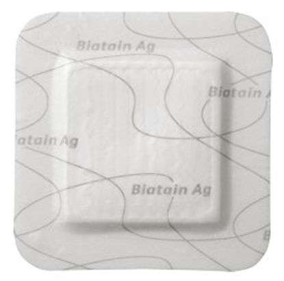 Picture of Silver Silicone Foam Dressing Biatain® Silicone Ag 5 X 5 Inch Square Sterile39638