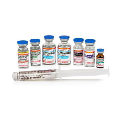 Picture of Clinical Training Medication Refill Kit Practi-RSI Refill Pack™ Assorted Sizes Vial / Needle Free Syringe Distilled Water Liquid705RF