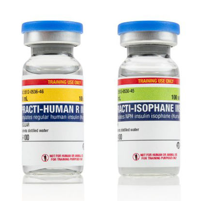 Picture of Clinical Training Medication Practi-Human R & Isophane Insulin Pack™ 10 mL Vial Distilled Water Liquid409HM