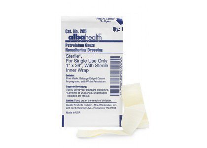 Picture of Impregnated Dressing Albahealth® 3 X 36 Inch Gauze Petrolatum Sterile208