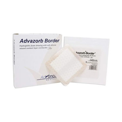 Picture of Silicone Foam Dressing Advazorb Border® 6 X 6 Inch Square Silicone Adhesive with Border SterileCR4193