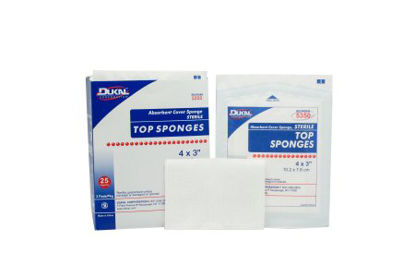 Picture of Nonwoven Sponge Dukal™ Cellulose / Rayon 8-Ply 3 X 4 Inch Rectangle Sterile5350