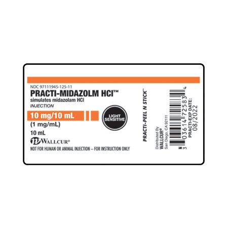 Picture of Training Medication Peel-N-Stick Labels Practi-Midazolam HCI™9936MDZ