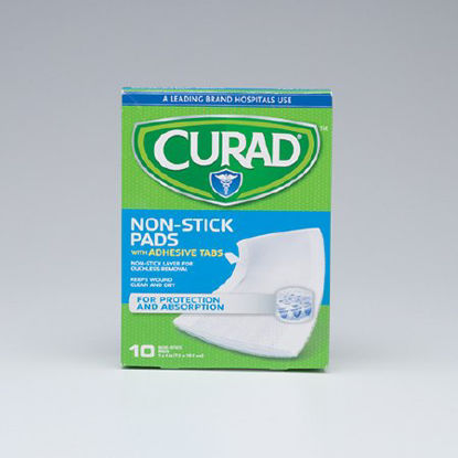 Picture of Adhesive Strip Curad® 3 X 4 Inch Cotton / Polyester Rectangle White Sterile08019630020