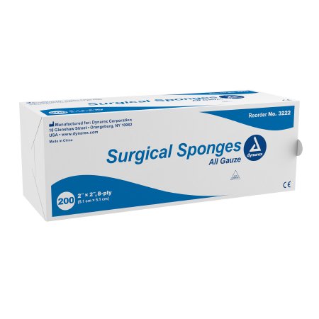 Picture of Gauze Sponge Dynarex® Cotton 8-Ply 2 X 2 Inch Square NonSterile3222
