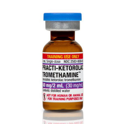 Picture of Clinical Training Medication Practi-Ketorolac Tromethamine™ 2 mL Tint Vial Distilled Water Liquid307KT