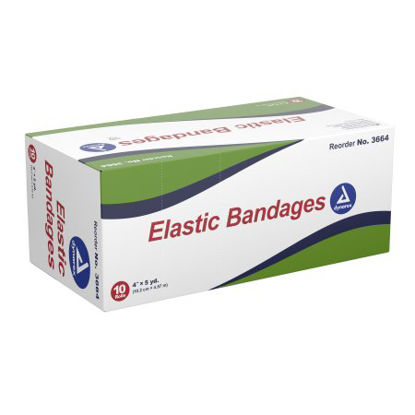 Picture of Elastic Bandage Dynarex® 4 Inch X 4-1/2 Yard Standard Compression Clip Detached Closure Tan NonSterile3664