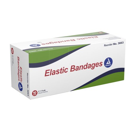 Picture of Elastic Bandage Dynarex® 3 Inch X 4-1/2 Yard Standard Compression Clip Detached Closure Tan NonSterile3663